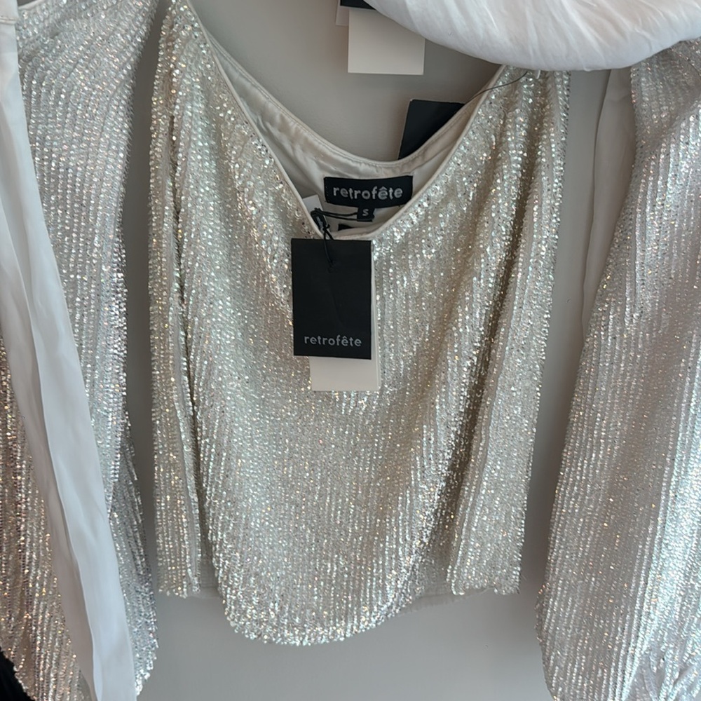 Retrofete sequin top and skirt - Picture 2 of 5